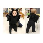 Xfglck Toddler Baby Girls Boys Halloween Outfit Black Bat Zipper Hoodies+Pant Set Fall Winter Clothes(Black,3-4 Years)