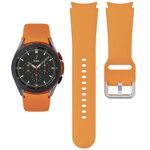 Bands Compatible with Samsung Galaxy Watch 5 40mm 44mm 5 Pro 45mm Band, 20mm Soft Silicone Watch Band Replacement Strap for Galaxy Watch 4 40mm 42mm 44mm 46mm 3 41mm Active 2 Light orange
