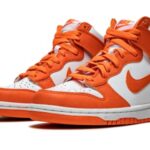 Nike Youth Dunk High GS Syracuse, White/Orange Blaze/White, 7Y
