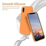 OTOFLY for iPhone XR Case, [Silky and Soft Touch Series] Premium Soft Silicone Rubber Full-Body Protective Bumper Case Compatible with Apple iPhone XR 6.1 inch (Orange)