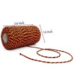 Halloween Twine Orange and Black Baker String 328 Feet 2mm Cotton Twine String for Gift Wrapping DIY Crafts Home Decoration String Art Gardening