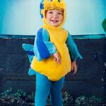 Disney The Little Mermaid Flounder Infant Costume, for Halloween, Cosplay, Ocean Beach Theme Party & Dress Up 3/6 Months