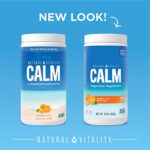 Natural Vitality Calm, Magnesium Citrate Supplement, Anti-Stress Drink Mix Powder – Gluten Free, Vegan, & Non-GMO, Orange, 16 oz
