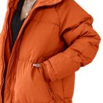 Women Long Quilted Coat Hooded Maxi Length Long Sleeve Puffer Jacket Padded Coat Winter Outerwear