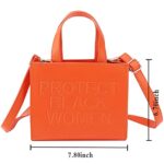 Qiayime Protect Black Women Purse Ladies Fashion PU Leather Top Handle Handbag Shoulder Satchel bag Tote Crossbody (orange)