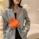 Tngan Women PU Evening Clutch Patent Leather Handbag Fashion Candy Color Shoulder Bag Crossbody, Orange Large