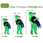 anroog Inflatable Costume Kids Alien Costume Halloween Alien Blow Up Costumes with LED Lights Alien Suit for Kids Teens