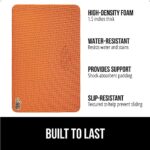 Gorilla Grip Extra Thick Kneeling Pad, Supportive Soft Foam Cushioning for Knee, Water Resistant Construction for Gardening, Bathing Baby, Workout Supplies, Lightweight, Garden Work Gifts, Orange