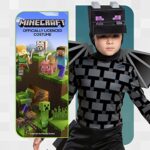 Disguise Minecraft Ender Dragon Costume for Kids, Video Game Inspired Character Outfit, Classic Child Size (4-6),Black