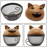 LEYON Orange Cat Coffee Pods Holder Espresso Pods K Cups Basket Multifunctional Storage Coffee Bar Accessories