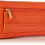 GUESS James Large Zip Around Wallet, Orange