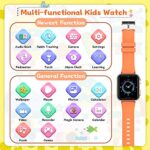 Smart Watch for Kids Watches – Kids Game Smart Watch Girls Boys Ages 4-12 Years with Music Player HD Touch Screen 23 Games Camera Alarm Video Pedometer Flashlight Kids Smartwatch Gift Toys (Orange)