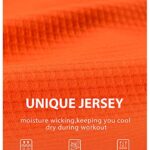 Athletic Shirts Men Quick Dry Moisture Wicking(Neon Orange,Large)