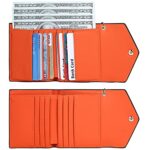 Gostwo women’s Small Wallet RFID Blocking Wallet Change Pouch Credit Card Holder Mini Bifold Purse(Orange)