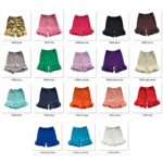 Coralup Baby & Little Girls Ruffles Cotton Shorts P6090_Orange(L,3-4Y)