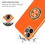 BENTOBEN iPhone 13 Pro Case, iPhone 13 Pro Phone Case, Slim Fit 360° Ring Holder Kickstand Magnetic Car Mount Supported Protective Girls Boys Women Men Cover for iPhone 13 Pro 5G 6.1 Inch, Orange
