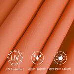 Sunnyglade 7.5Ft 6 Ribs Umbrella Canopy Replacement Patio Top Cover For Market Umbrella (Orange)