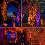 2 Pack Orange String Lights 17.8 Feet 50 LED Battery Operated Waterproof Mini Fairy Lights Show with 8 Modes for Outdoor Indoor Patio Xmas Tree Birthday Party Holiday Halloween Christmas Decorations