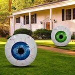 Halloween Eyeball Decorations Balloons,Bloodshot Eyeballs Blow UpScary Plastic Balloon Props Bloodshot Eyeballs Indoor Outdoor Garden Halloween Decors for Lawn Party (3PCS)