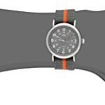 Timex Unisex T2N649 “Weekender” Watch with Gray and Orange Nylon Strap