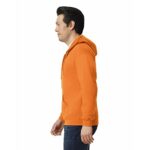 Gildan Adult Fleece Zip Hoodie Sweatshirt, Style G18600, Safety Orange, Small