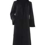 Mens Halloween Witch Cosplay Robe Costume Adult Hooded Cloak Cape,Black,Large