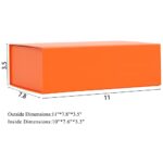Rsgift Orange Graduation Gift Boxes,11×7.8×3.5 Inches Gift Boxes with Lids Packaging Gift Boxes for Valentines Day Flower Gift Boxes for Presents Birthday