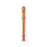 Woodi Soprano Recorder WRS-26B Orange 3-Piece Baroque Fingering