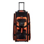Travelers Club Xpedition 30 Inch Multi-Pocket Upright Rolling Duffel Bag, Bright Orange, 30″ Suitcase