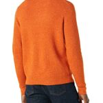 Amazon Essentials Men’s Long-Sleeve Soft Touch Henley Sweater, Orange, Large