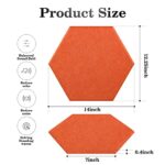 Milewa Acoustic Panels 12 Pack Sound Proof Foam Panels With Triangle Sticking Tool, 14″×12″×0.4″ Hexagon Soundproof Wall Panels, Foam Panels Soundproofing, High-Density Sound Proof Padding?Orange?…