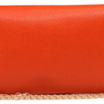 AMAZE Fashion Women Handbag Shoulder Bags Envelope Clutch Crossbody Satchel Purse Tote Messenger Leather Lady Bag (Orange)