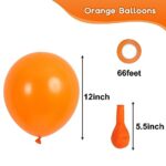 RUBFAC 120 Balloons 12 Inches Orange Latex Balloons, Bright Color Party Balloons for Birthday Baby Shower Wedding Party Supplies Arch Garland Decoration