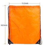CODOBON 20 Pcs Drawstring Backpack Bulk Draw String Bags Cinch Polyester Bag for Gym Sport, Orange