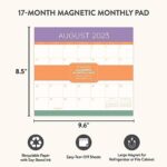 Orange Circle Studio | 2023-2024 Color Block Magnetic Monthly Pad Calendar – 17-Month Planner with Magnetic Tab – for Fridge, File Cabinet, or Desktop – (Color Block Calendar)