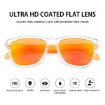COLOSSEIN Women Sunglasses Vintage Squre Frame UV400 Lens UVA/UVB Protection Fit for Outdoor Driving Ski Vacation (Crystal Orange)