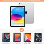 ZryXal New iPad 10th Generation Case 10.9 Inch 2022 with Pencil Holder, Smart iPad Case with Soft TPU Back [Support Auto Wake/Sleep] (Orange)