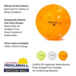 Dura Fast 40 Pickleballs | Outdoor Pickleball Balls | Orange| Pack of 6 | USAPA Approved and Sanctioned for Tournament Play