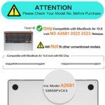 MOSISO Compatible with MacBook Air 13.6 inch Case 2022 2023 Release A2681 M2 Chip with Liquid Retina Display Touch ID, Plastic Hard Shell&Keyboard Cover&Screen Protector&Storage Bag, Orange