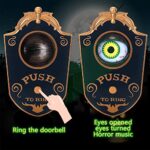 Nobie vivid Halloween Decoration, Halloween Doorbell, Haunted Doorbell Animated Eyeball Halloween Decor with Spooky Sounds, Trick or Treat Event for Kids, Haunted House Halloween Party Prop Decoration