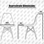 2xhome – Orange – Molded Plastic Shell Bedroom Dining Side Ray Chair with Black Wood Eiffel Dowel-Legs Base Nature Legs No Arm