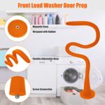 Front Load Washer Door Prop and Stopper, Removable Magnetic Washer Door Holder – Flexible Adjustable Washer Door Stopper Keep Washer Door Open to Prevent Odors – Orange