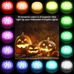 Ruyilam Halloween Pumpkin Lights, Pumpkin Lights 4 Pack with Remote Timers,16 Color Changing LED Pumpkin Lights Jack o Lantern Battery Operated for Halloween Decorations Outdoor and Indoor