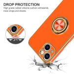 BENTOBEN iPhone 13 Case, Phone Case iPhone 13, Slim Fit 360° Ring Holder Shockproof Kickstand Magnetic Car Mount Supported Protective Women Girls Men Boys Cover for iPhone 13 5G 6.1 Inch, Orange