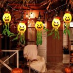 EMOGGOKI Halloween Decorations, Halloween Pumpkin Lights 5PCS LED Pumpkin String Lights Halloween Indoor Outdoor Decorations Halloween Party Decoration