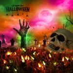 Brizled Halloween String Lights, 21.3ft 100ct Incandescent Purple & Green & Orange Halloween Lights Connectable, UL Certified Halloween Lights Black Wire Mini Light Set for Halloween Holiday Christmas