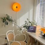 MIXL- Creative Design Donut Atmosphere Lamp, Plug- in Control Use Wall Light Or Table Lamp, Modern Orange Wall Lamp for Corridor, BedHead Or Warm Decoration