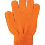 A&R Sports Knit Gloves, Tangerine, One Size