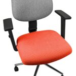 Yikko Soft Stretch Spandex Chair Seat Slipcover and Backrest Cover, Washable Chair Slipcovers fit for Office Computer Chairs, Dining Room Chairs, Bar Wedding Party Decor (Chair Seat Cover, Orange)