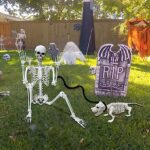 Lodou 5.4Ft Posable Life Size Human Skeletons,Adult Skeletons with Dog Skeleton,Plastic Human Bones with Movable Joints for Halloween Decoration